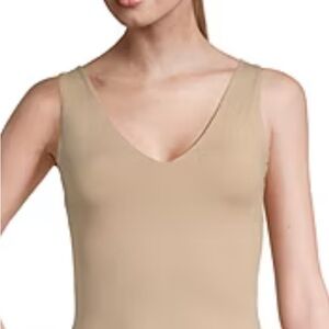 Ultra Sculpting Worthington Tan V neck Tank Top